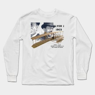 flyer 1 brothers aircraft design Long Sleeve T-Shirt